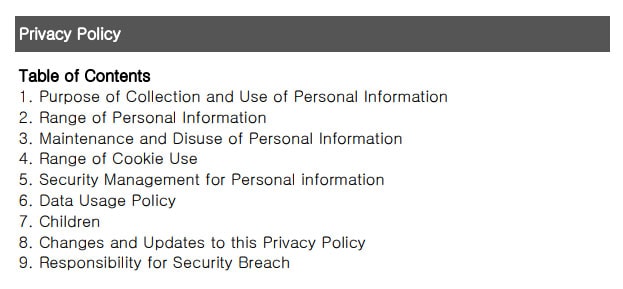 Smart-Tech: Privacy Policy Table of Contents